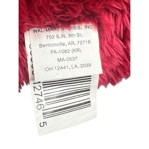 Red Pink Vintage Valentine Teddy Bear with Heart I LOVE YOU 17 in - Picture 5 of 6